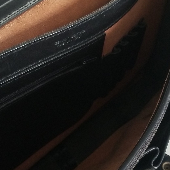 Vintage black leather attache - Picture 5 of 10